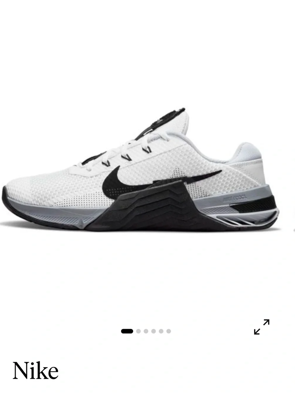 Nike Metcon 7 White and Black Men's Cross-Training Shoe size 9 hyperlift